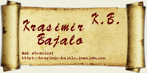 Krasimir Bajalo vizit kartica